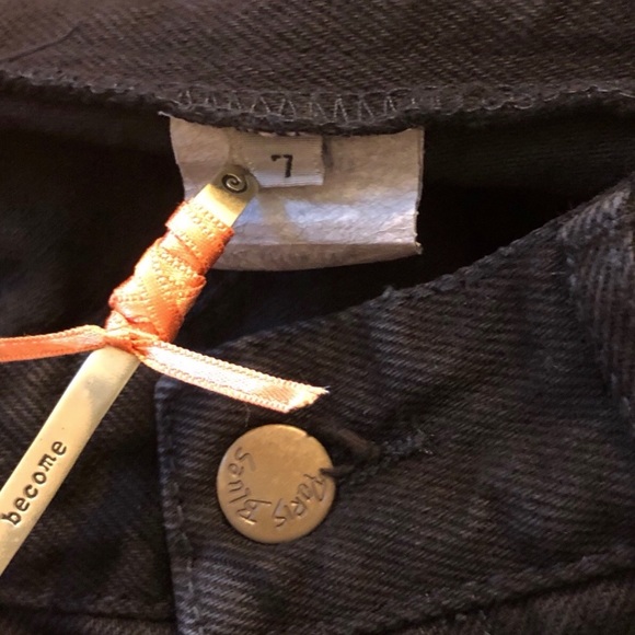 SUPER FUN & RARE. These are Paris Blues ✨ Black, Denim & Sheer Pants.VINTAGE - Picture 5 of 7